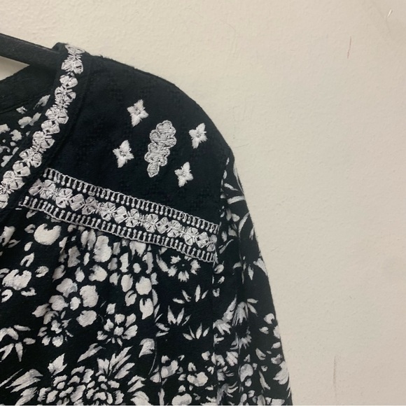 Lucky Brand Floral Embroidered Boho Blouse - Picture 4 of 12